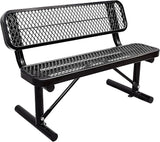 Ceridwen Outdoor Benches Heavy Duty Steel Frame Park Bench with Backrest Bench - Photo 1