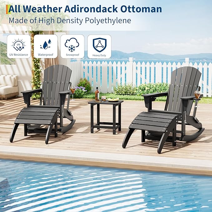 PeakPursuit Adirondack Ottoman Foot Rest for Adirondack Chair - Photo 6