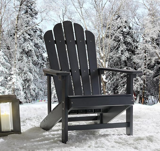 Adirondack Chairs Weather Resistant, Patio Firepit Chair, Sturdy Outside Chairs, Lawn Chairs, Easy Assembly 350lb, for Outdoor Patio Yard
