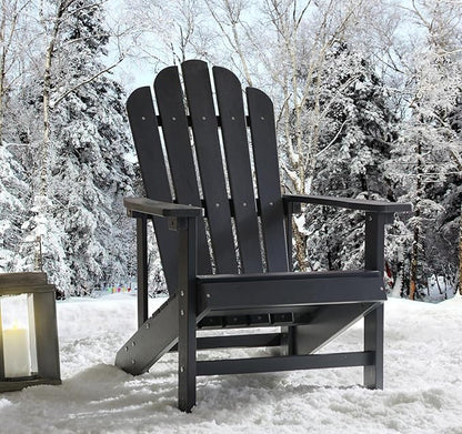 Adirondack Chairs Weather Resistant, Patio Firepit Chair, Sturdy Outside Chairs, Lawn Chairs, Easy Assembly 350lb, for Outdoor Patio Yard