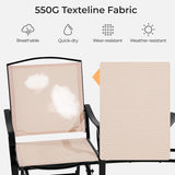 Yaheetech Outdoor Glider Chairs with Glass Table Rocking Chairs - Photo 7