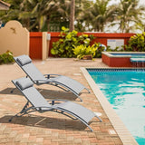 Domi Lounge Chair Set of 2, Aluminum Lounge Chairs for Outside with 5 Adjustable Positions - Photo 1