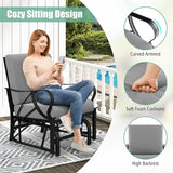 Giantex Outdoor Glider, Patio Rocking Chair with Thick Cushion, Sturdy Metal Frame, Curved Armrest, Ergonomic Design - Photo 6