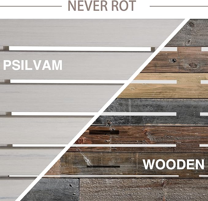 Psilvam 2-Person Outdoor Poly Lumber Patio Backless Bench, Fade-Resistant & Odor-Free Poly Lumber Patio Furniture - Photo 6