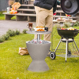 Patio Lounge Chair & Outdoor Cocktail Table Set - Resin All-Weather Relaxation Combo for Poolside, Garden, or Backyard - Photo 7