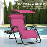 Best Choice Products 30” Wide Folding Zero Gravity Outdoor Recliner Patio Lounge Chair w/Adjustable Canopy Shade - Photo 3