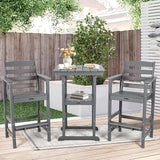 FUNBERRY Outdoor Bar Set with Umbrella Holes, Tall Adirondack Chairs and Table - Photo 7