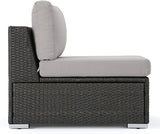 Christopher Knight Home Santa Rosa Outdoor Wicker Armless Sectional Sofa Seat with Aluminum Frame and Water Resistant - Photo 5