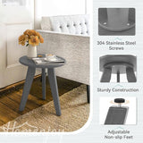 HDPS Outdoor Side Table, Small Round Side Table Weather-Resistant, Outdoor Side Tables for Patio, Porch, Deck - Photo 5