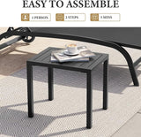 Crestlive Products Aluminum Outdoor Side Table Set of 2 - Photo 6