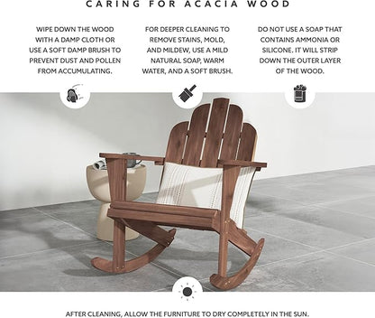 Linon Woodstock Rocking Chair, Teak