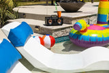 Classic White-Blue - in-Pool Chaise Set – Includes Two Chaises, Two Headrest Pillows - Photo 5