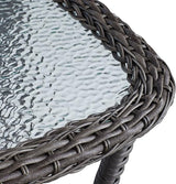Teal Island Designs Madden 3-Piece Rattan Outdoor Green Rocking Chair Set with Occasional Table - Photo 7