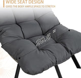 JAMFLY Rattan Swivel Chair, 360° Wicker Swivel Chairs with Thickened Cushions & Side Storage - Photo 4
