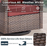 Luxury Outdoor Swivel Rocker Patio Chairs Set of 4 - Heavy Duty 4 Piece Patio Furniture Set All Weather Wicker Glider - Photo 6