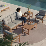 Teak HDPE Outdoor Patio Furniture Set - Photo 1