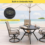 Betterhood 42” Outdoor Patio Table, Metal Patio Dining Table for All Weather, Round Outdoor Coffee Table - Photo 5