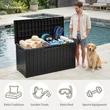 YITAHOME 60 Gallon Outdoor Storage Box, Large Water Resistant Resin Deck Box - Photo 7