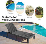 Giantex Outdoor Chaise Lounge Patio Recliner Chair with 5-Position Adjustable Backrest - Photo 6