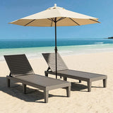 Outdoor Chaise Lounge Set of 2, Lightweight Patio Chairs, Waterproof Sun Loungers Chair Outdoor - Photo 4
