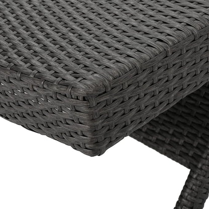 Christopher Knight Home Salem Outdoor Wicker Armed Chaise Lounge, Grey