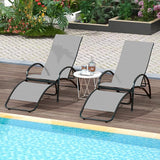 Tangkula Rocking Chair Outdoor, 2-in-1 Convertible Lounge Chair with 4-Level Adjustable Backrest - Photo 4