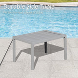 Domi Patio Chaise Lounge Set of 2 with Side Table, Aluminum Adjustable Pool Lounge Chairs - Photo 6