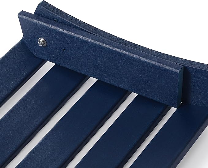 WestinTrends Outdoor Patio Adirondack Ottoman Foot Rest, All Weather Poly Lumber Foot Stool for Adirondack Chair, Widely Used for Outside Porch Pool Lawn Backyard, Navy Blue