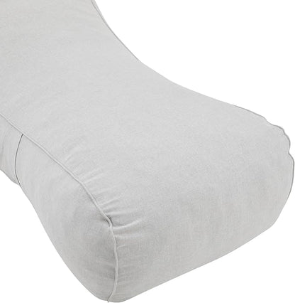 Merax Outdoor Bean Bag Chairs with Headrest Set of 2, 71" Lounger Chair for Adults Bean Bag Bed with Foam Filled for Patio Pool Balcony & Desk, Water-Repellence Fabric Outside Beanbag Chair, Grey
