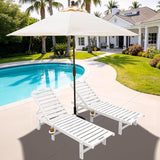 SERWALL Outdoor Chaise Lounge Set of 2 with 9FT Patio Umbrella - Photo 10