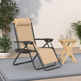 Best Choice Products Set of 2 Adjustable Steel Mesh Zero Gravity Lounge Chair Recliners w/Pillows and Cup Holder Trays - Photo 2