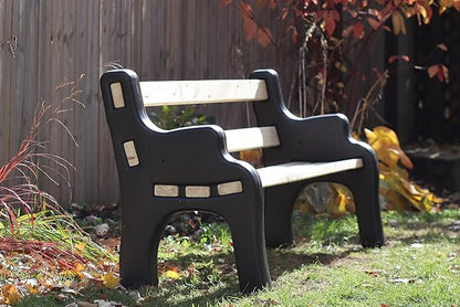 DIY Bench Ends Kit – Build Your Own Outdoor or Patio Bench – Fits Standard 2x4s, Hardware Not Included – Made in USA by Confer Plastics (Black)
