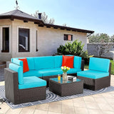 Vongrasig 6 Piece Patio Furniture Set, Small Outdoor Sectional Sofa Couch - Photo 1