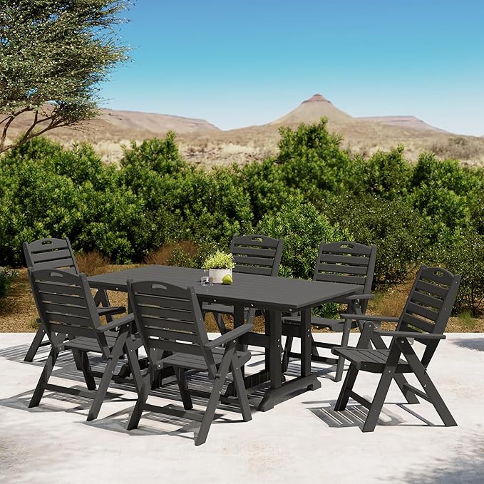 Costaelm Outdoor Adjustable Highback Folding Patio Dining Chair - Photo 2