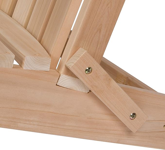 Shine Company Marina Adirondack Chair, Back & Seat Pre-Assembled, Natural