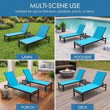 Kozyard 2-Pack Outdoor Chaise Lounge, Aluminum Frame and Textilene Fabric - Photo 8