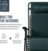 Best Choice Products Set of 2 Extra Wide Adjustable Steel Mesh Zero Gravity Lounge Chair Recliners w/Pillows and Cup - Photo 6