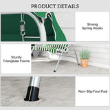 Outsunny 3-Person Porch Swing with Canopy, Patio Swing Chair, Outdoor Canopy Swing Bench with Adjustable Shade - Photo 6