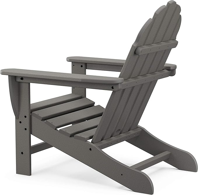 Polywood Classic Adirondack Chair, Mahogany and South Beach 18" Side Table 2-Piece Outdoor Furniture Set