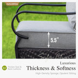 Sophia & William Extra Large Outdoor Patio Swivel Sofa Chairs Set 2 PCS Heavy-Duty Metal Porch Furniture with High Back - Photo 5