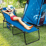 Giantex Patio Lounge Chairs for Outside - Set of 2 Folding Tanning Chair w/Headrest, 4 Adjustable Positions, Side Pocket - Photo 2