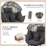 JAMFLY Egg Chair Wicker Outdoor Chairs - Photo 4