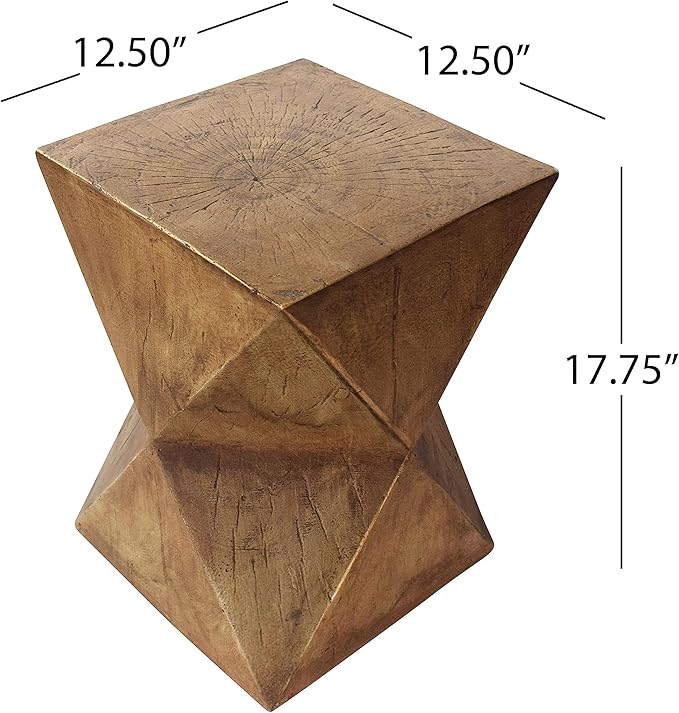Christopher Knight Home Lux Outdoor Lightweight Concrete Accent Table, Natural