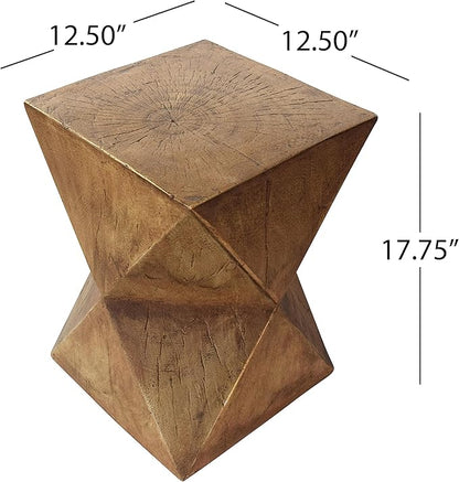 Christopher Knight Home Lux Outdoor Lightweight Concrete Accent Table, Natural