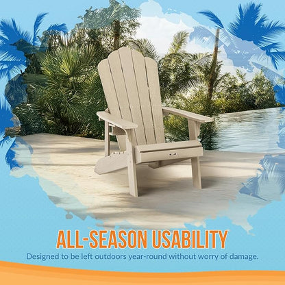 Blue Wave Ez-Care Tek-Wood™ Adirondack Chair - Slate Grey