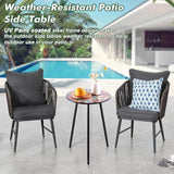 1 Pack Metal Outdoor Side Table Small Outside Round End Table for Patio Modern Accent Garden Corner Table for Small - Photo 7