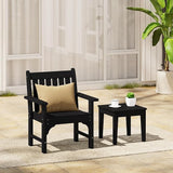 Costaelm Outdoor Patio Table and Chairs Set of 2, 2-Piece HDPE Garden Chair with Square Adirondack Side Table Set - Photo 1