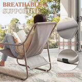 NICESOUL 2-Piece Outdoor Lounge Chair and Ottoman Set, Comfy Patio Lounge Chairs with Reclined Backs and Armrests - Photo 7