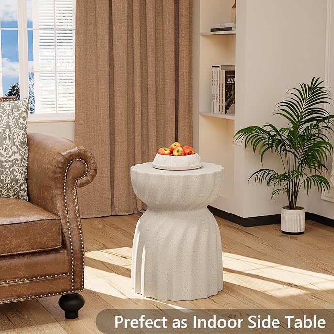 SUNBURY Outdoor Side Table Set of 2, 19" H Outdoor Accent End Table, Patio Coffee Tables - Photo 4