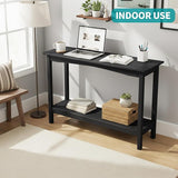 Outdoor Console Table, All-Weather 2-Tier Patio Console Table, Outside Plant Stand Table, Low Maintenance - Photo 7
